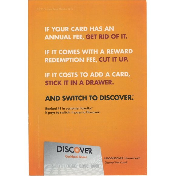 2010 Discover Credit Card Full Page Print Ad Original Orange u - Picture 1 of 1